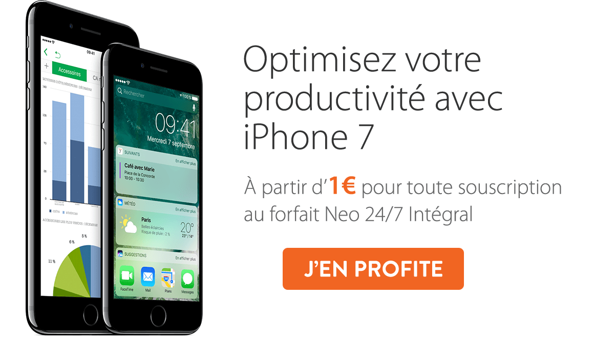 iPhone 7 à partir de 1€ pour toute souscription au forfait Neo 24/7 Intégral