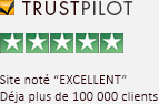 TrustPilot - Site noté 'EXCELLENT'
