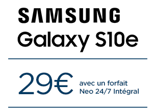 Votre Samsung S10e à 29€