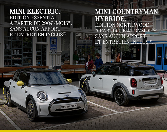 Mini electric edition camden a partir de 290€/mois(1) sans aucun apport(3) et entretien inclus(4)